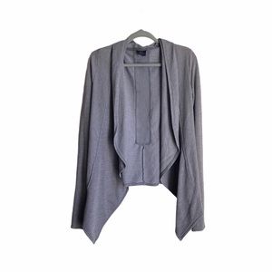 Splits59 Gray Waterfall Cardigan Drape Front